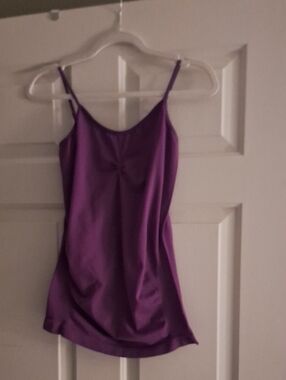 Purple Satin Spaghetti Strap Cami Top by